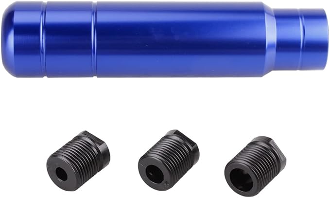 BARTOO Aluminum Alloy Heavy Weighted Shifter Knob, 5" Auto Gear Shift Knob, Car Gear Lever Stick Shifter Handle,with 3 Threaded Adapters M8 M10 M12,Fit Most Automatic Manual Vehicle (Blue)