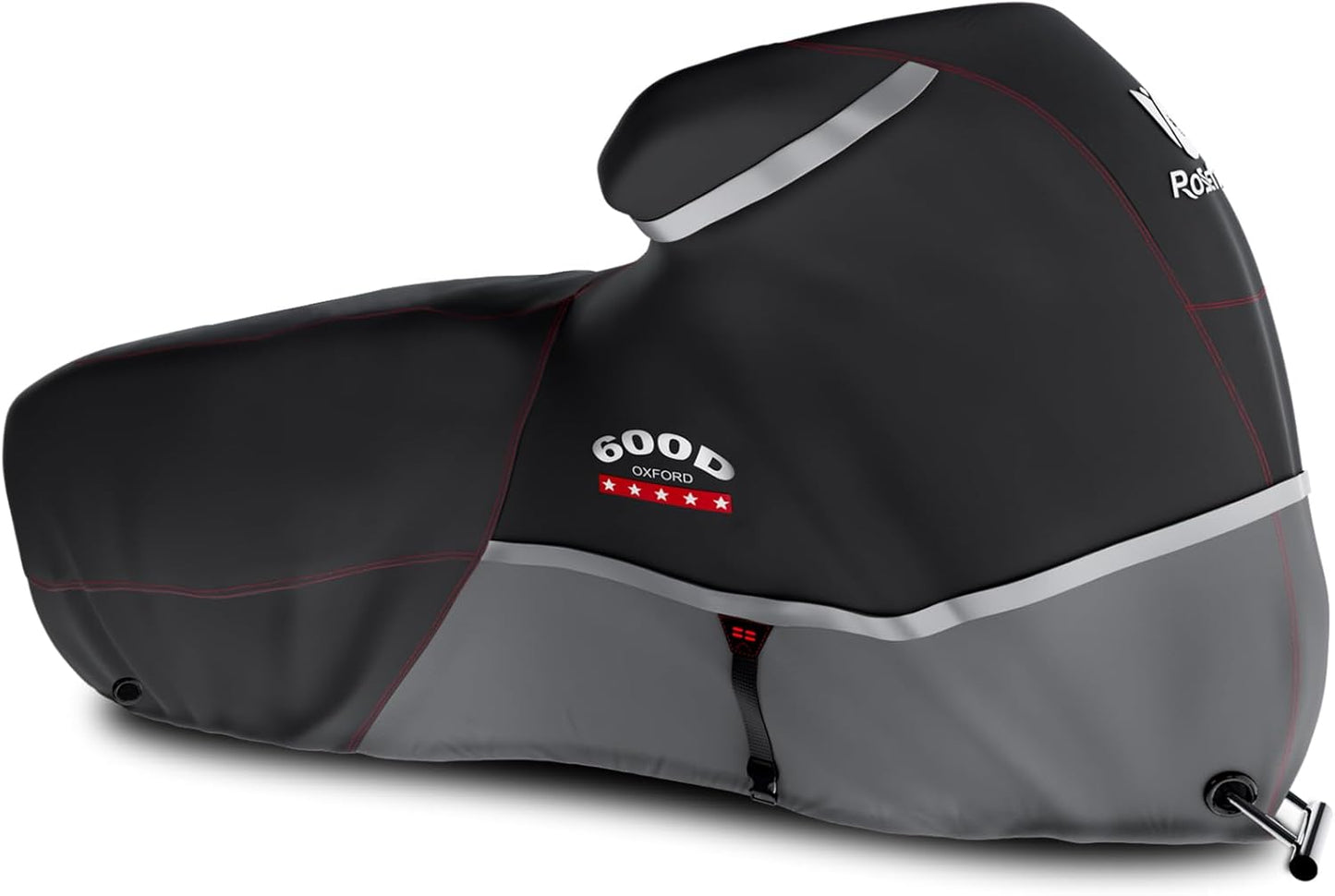 Rosefray Motorcycle Cover 600D Waterproof for Touring Models Harley Davidson Nightster,Sportster, Fat Boy Indoor & Outdoor Storage Gray