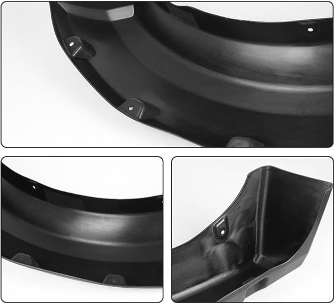 4PCS Fender Flares Compatible with 2009-2014 Ford F150 Styleside with 67.0"/78.8"/97.4" Bed Length Models Only Pocket Rivet Style Smooth Wheel Cover Trim Accessories 9L3Z16039B, FO1268100