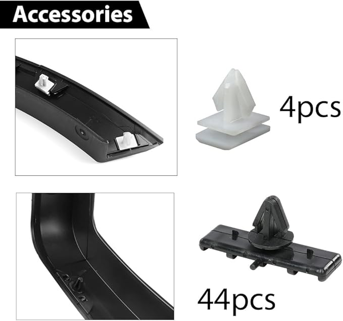 4PCS Fender Flares Compatible with Ford F150 2015 2016 2017 Wheel Trim Accesorios Textured Factory Style Black