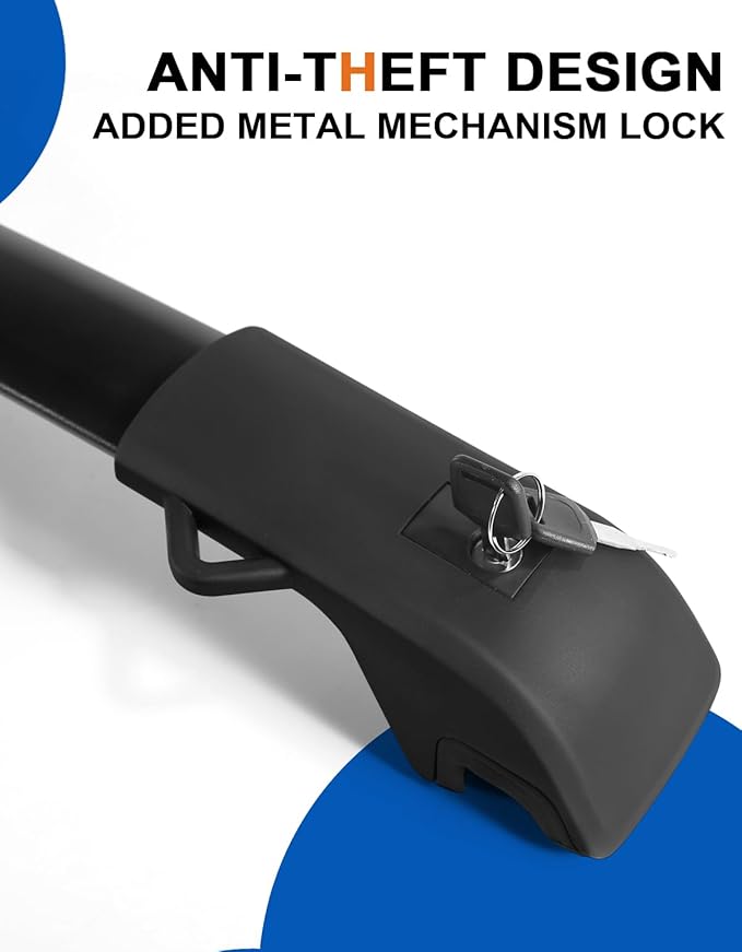 Roof Rack Cross Bars 220lbs Compatible with Mercedes Benz GLE 2015-2025 with Raised Side Rails, Heavy Duty Aluminum Lockable Roof Rails Crossbars Cargo (Not for Panoramic sunroof)