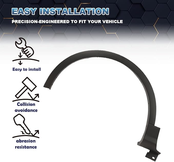 PIT66 Fender Flare,Compatible with 13-17 Ford Escape Wheel Well Arch Molding Front Left & Front Right CJ5Z-16268-AB