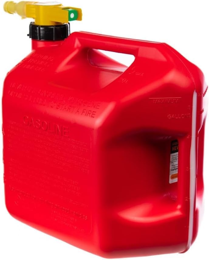 Generic 2-Pack 5 Gallon Gasoline Cans - Red, Plastic, No-Spill Spout