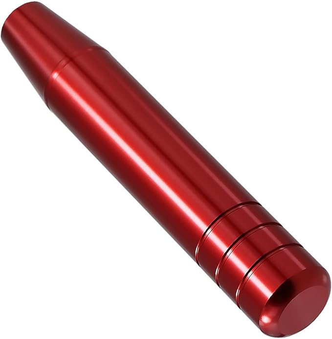 Long Shift Knob Weighted Aluminum Alloy Polished Metal Driving Handle Stick Gear Shifter Knobs Transmission Lever 7 inch Fit Most Cars Trucks SUV Automated Manual Vehicles Red
