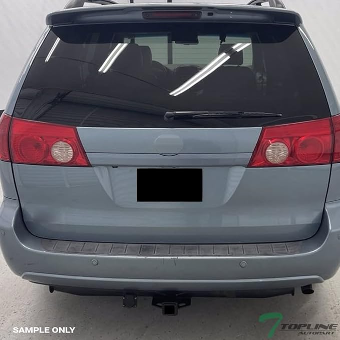 Class 3 III Black 2" Receiver Tube Rear Bumper Trailer Tow Hitch Towing Mount Compatible with 04-20 Toyota Sienna