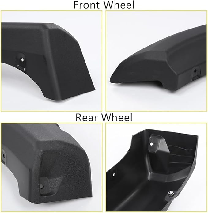 CHEDA Fender Flares Compatible with Ford F150 Styleside with 67.0"/78.8"/97.4" bed length models 2009-2014 (Do not fit Platinum and Raptor models) 4PCS Black Pocket Rivet Style Textured