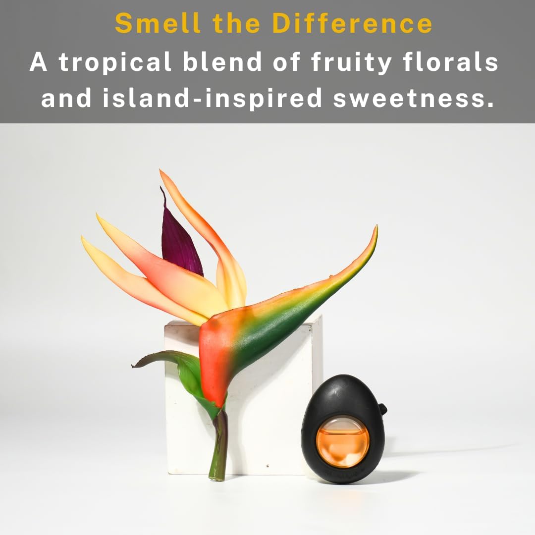 Air Jungles Car Air Freshener Vent Clip 3 Count, Hawaii Mahalo Scent, 4 ml Each, Long-Lasting Car Odor Eliminator, Easy Clip-On Design, Up to 90 Days Freshness for Cars, Trucks, and SUVs