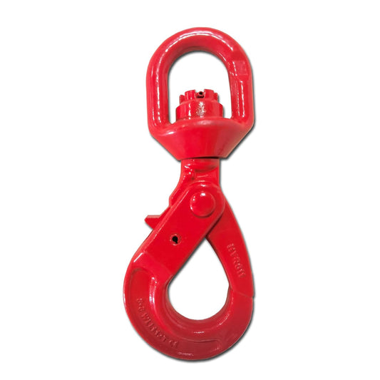 Swivel Self-Locking Hook 17636 lbs Heavy Duty Swivel Lifting Hook Swivel Lifting Hook Hoist Hook Sling Heavy Cargo 【8.0ton】
