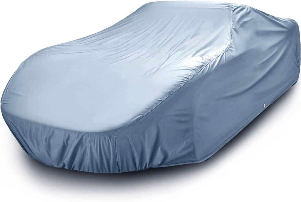 iCarCover Premium Car Cover for 1973-1977 Pontiac Lemans 4-Door Heavy Duty Waterproof All-Weather Automobiles Custom Fit Indoor Outdoor UV Snow Protection Covers with Straps and Bag