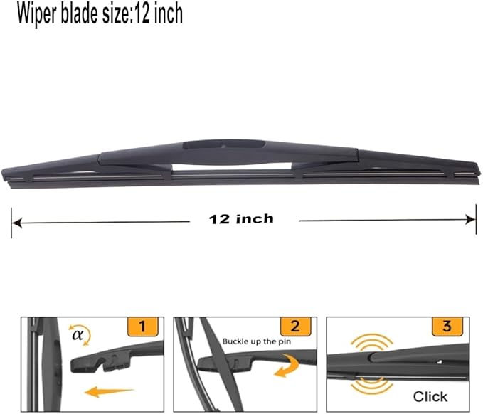 Windshield Wiper Blades (pack of 3pcs) Original Equipment Replacement for 2017-2023 Nissan Armada 24" + 19" Front Windscreen Wiper and 12" Rear Wiper Blade