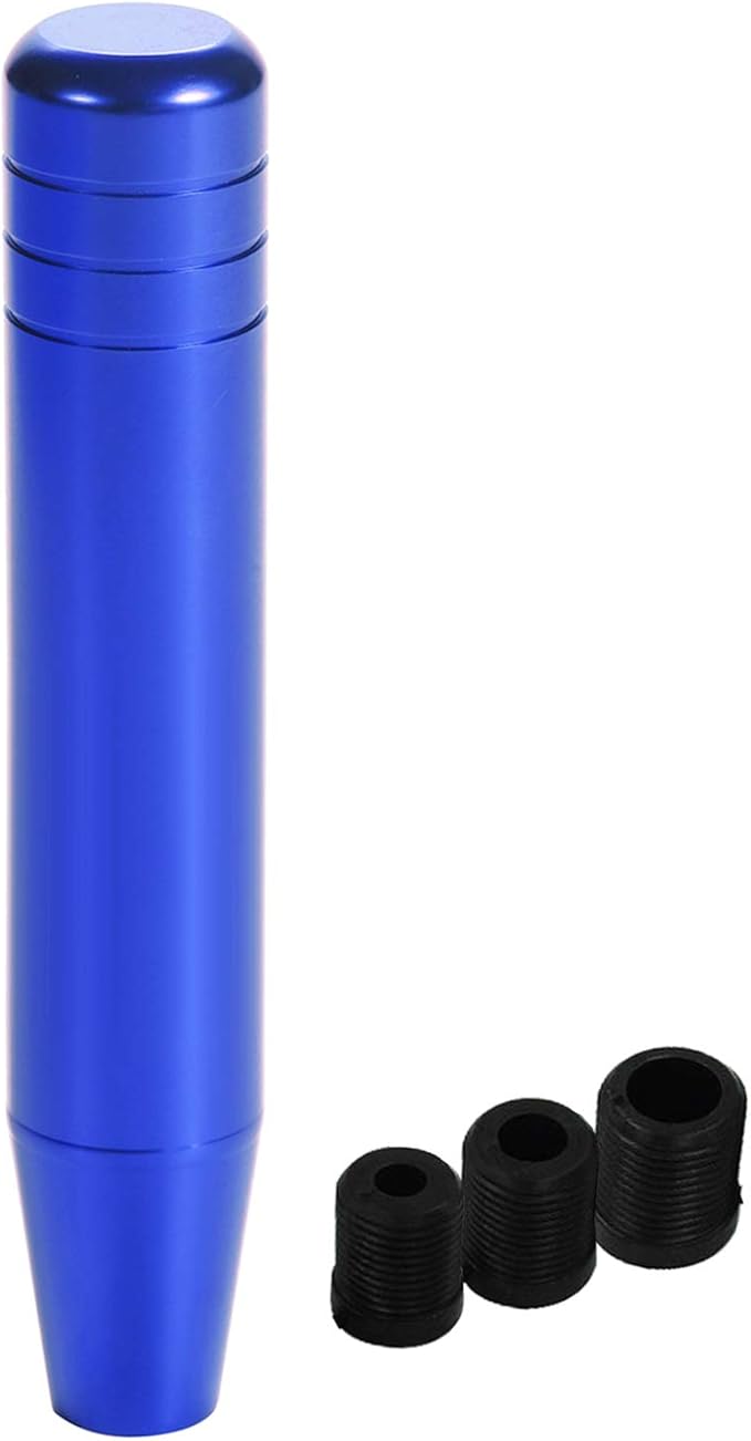 Long Shift Knob Extension Shifter Handle Aluminum Alloy Gear Stick Transmissions Weighted Shifting Lever Universal Fit Most Manual Automatic Cars Truck SUV (Blue)