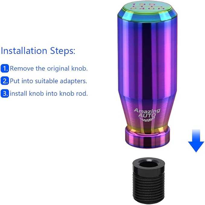 （Multicolor） Racing JDM Type-R Style 6 Speed Manual Universal Gear Shift Knobs Fit Compatible with Mazda Tacoma STi Nismo 2004 Honda Accord Subaru