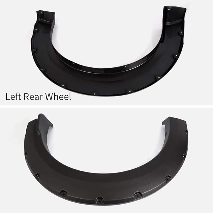 4PCS Fender Flares Fit Ford F150 2015-2017 Styleside with 67.0" / 78.8" / 97.4" Bed Length Models Only Smooth Riveted Style Wheel Trim Accessories