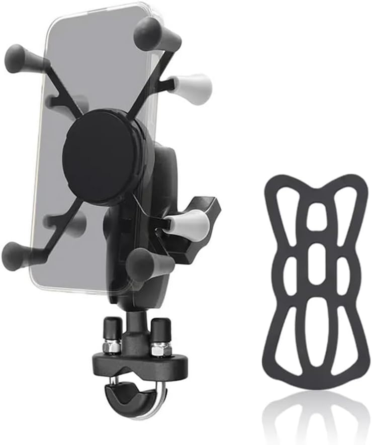 Strg Phone Mount with U-Bolt Base, Handlebar Phone Holder for Rails 0.5'' to 1.25'' in Diameter for 6" Phone Bike Motorcycle ATV/UTV and More Rails