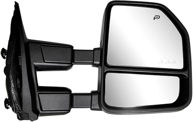 Towing Mirrors compatible for 1999-2016 Ford F250 F350 F450 F550 Super Duty Truck Side Mirrors with Turn Signal Light Power Heated Manual telescoping folding Chrome cap Pair