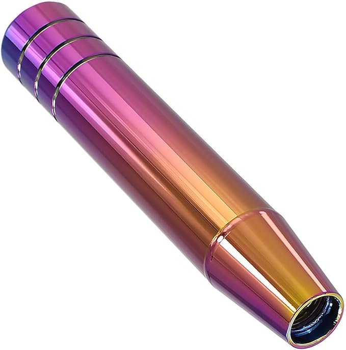 Long Shift Knob Weighted Aluminum Alloy Polished Metal Handle Gear Stick Shifter Knobs Transmission Lever Fit Most Cars Trucks SUV Automated Manual Vehicles Multicolored