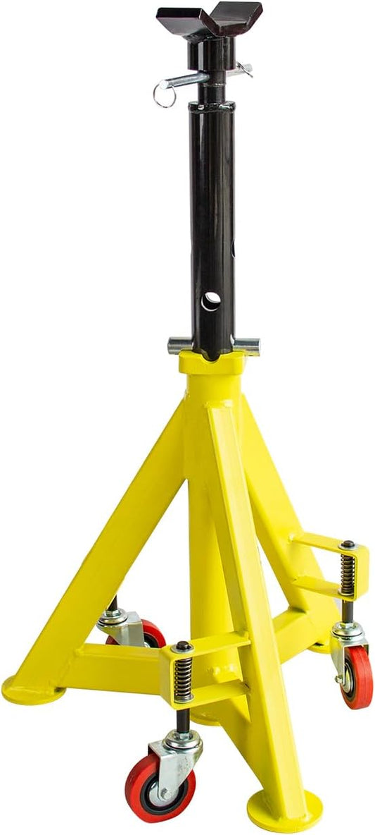 22 Ton (48,000 lbs) Jack Stands Heavy Duty Jack Stand Double Locking Pin Type Car Jack Stand Adjustable Height to 43'' with 360° Wheels for Garage, Repair Shop and DIY, 1 Pc