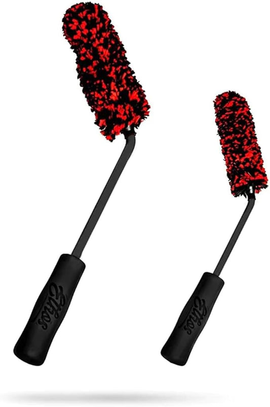 Ethos Wheel Brush for Car Detailing – Plush Rim Cleaner Brush, Car Cleaning Tire Brush Kit, Soft Wheel Cleaner Brushes, Rim Brushes for Cleaning Wheels, Wheel Cleaning Brush