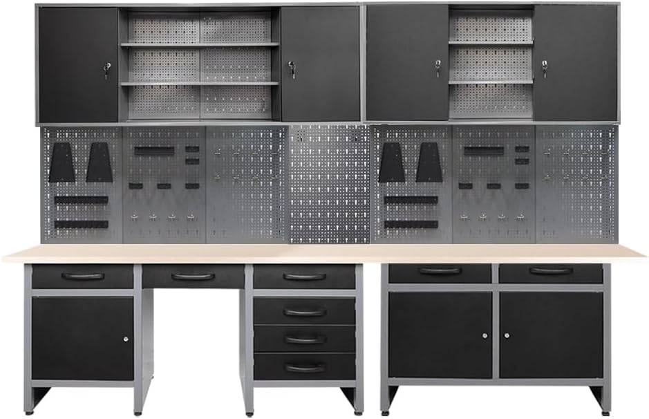 JZD Metal Storage Organization System, Hanging Closet, for Garage Basement Utility Room