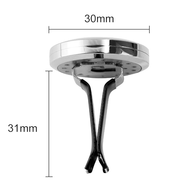 Car Air Freshener, 2PCS 30mm Car Aromatherapy Essential Oil Diffuser Stainless Steel Cars Diffuser with Vent Clip 12 Felt Pads
