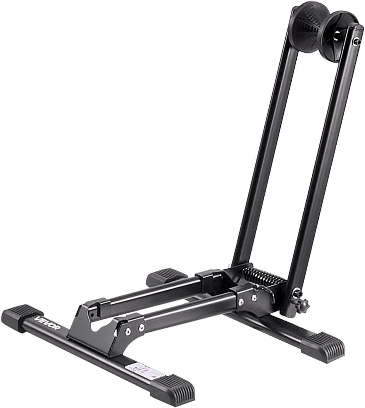 VEVOR Bike Rack, Fits 20 to 29 Inch Mountain & Road Bikes, Alloy Steel Rust-Resistant Bike Floor Stand Rack, Foldable Bicycle Stand for Entryway, Garage, Home Bikes Parking & Storage, 1 Pack, Black