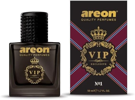 AREON VIPB01 Car Perfume 1.7 Fl Oz. (50ml) Glass Bottle Car Air Freshener Spray, VIP № 1 (Black Package)