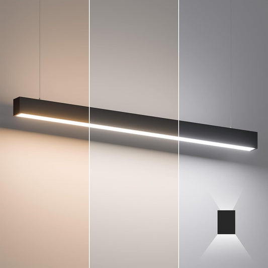 4FT LED Linear Lights 50/45/40/35/30W Up and Down Light, 3000K/4000K/5000K 4 Feet Commercial Linkable Shop Lighting for Office Garage Shop Dining Room bar,0-10V Dimmable 4’ Architectural Fixture,ETL