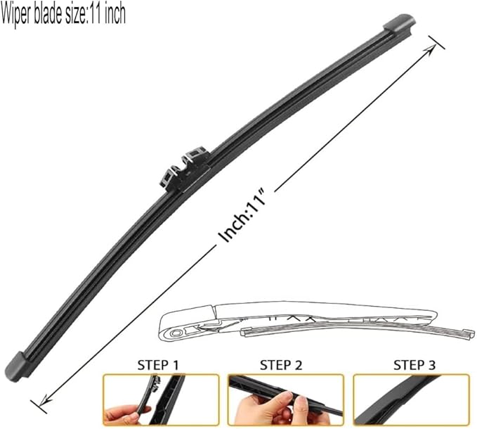 Windshield Wiper Blades (pack of 3pcs) Original Equipment Replacement for 2020 2021 2022 2023 2024 2025 Ford Escape 24" + 20" Front Windscreen Wiper and 11" Rear Wiper Blade