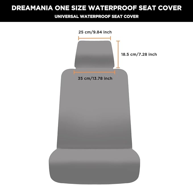 Waterproof Seat Cover Towel, Premium Sweat Carseat Protector, Perfect for Universal Anti-Slip Car Truck SUV Seat, Great for Surfing Yoga Gym Workout, Tan