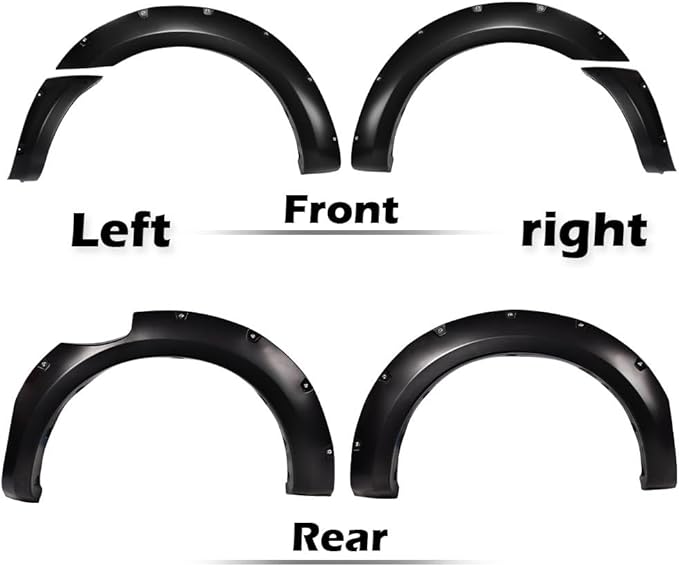 6PCS Fender Flares Fit Ford Ranger 2011 2012 2013 2014 2015 2016 Smooth Riveted Style Wheel Trim Accesorios