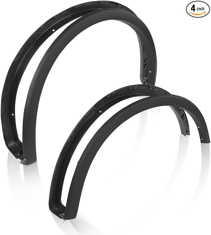 PIT66 Fender Flares Black Factory Style Compatible with Ford F150 2015-2017 Styleside