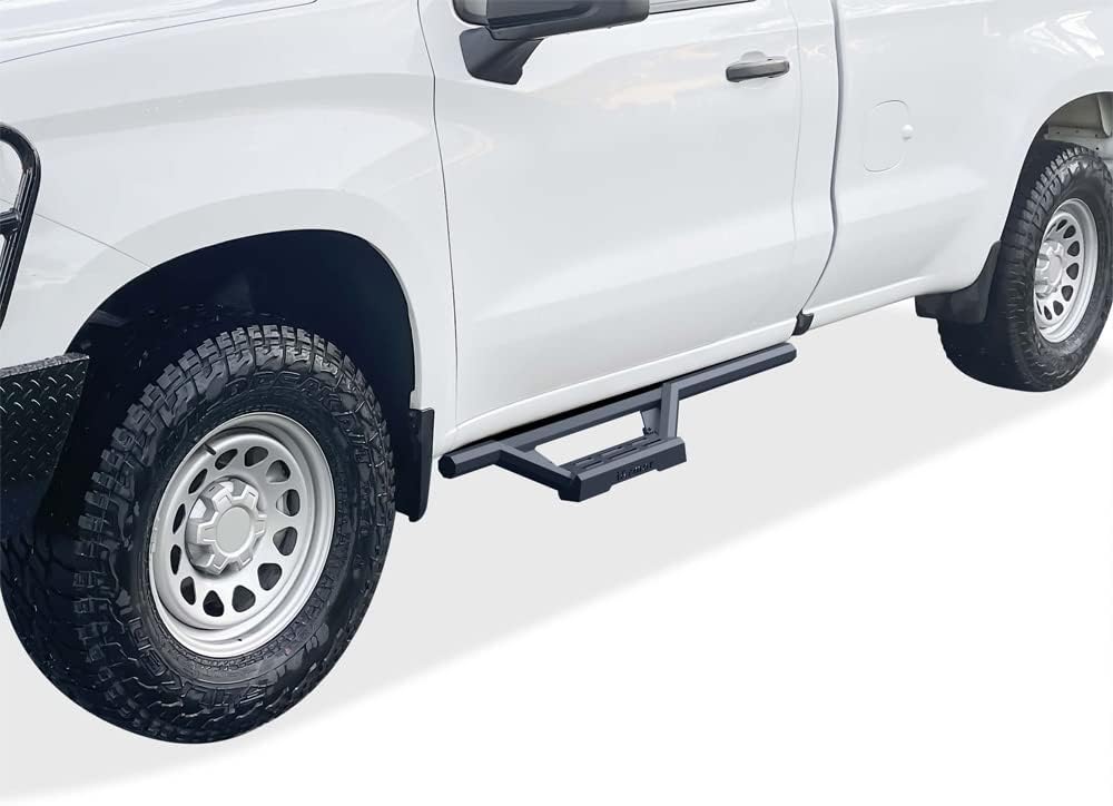 APS Drop Steps Running Boards Compatible with Chevy Silverado GMC Sierra 2020-2025 Standard Cab & 2019 1500 (Excl. LTD Limited) | 304 Stainless Steel Side Steps | 500lbs Capacity | 5-Year Warranty