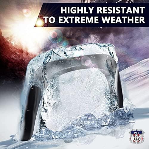 PIT66 Fender Flares Compatible with 2009-2014 Ford F150 Styleside with 67.0"/78.8"/97.4"Bed Length Only(NOT For Platinum and Raptor models), Wheel Flares Paintable Riveted Smooth Matte Pocket Style