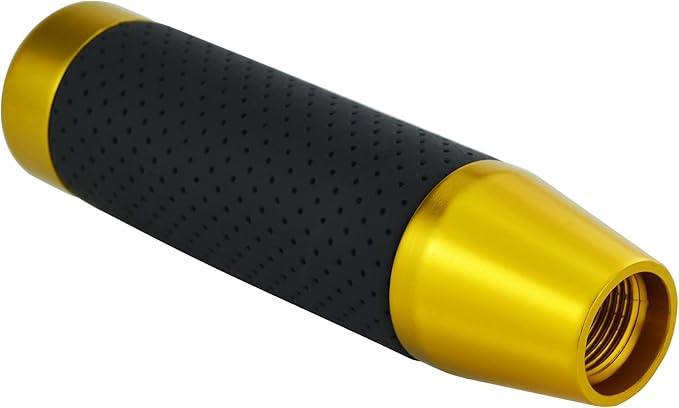 Abfer Weighted Shift Knob Short Stick Gear Shifter Adapter Leather Shift Knobs for Most Automatic Manual Vehicle Trucks,Gold