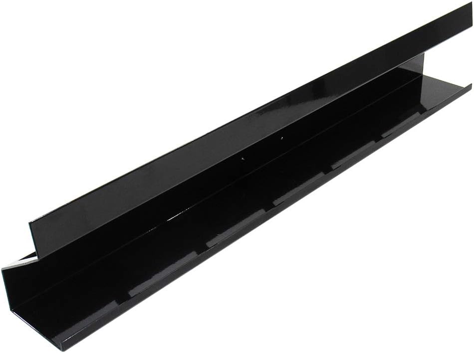 Pit Posse 304BK Six Quart Oil Can Rack Holder 32" Caddy Wall Hanger Aluminum Shelf - Made in USA - Holds 6 Quarts of Motor Engine Oil - Enclosed Race Trailer Shop Garage Storage Organizer (Black)