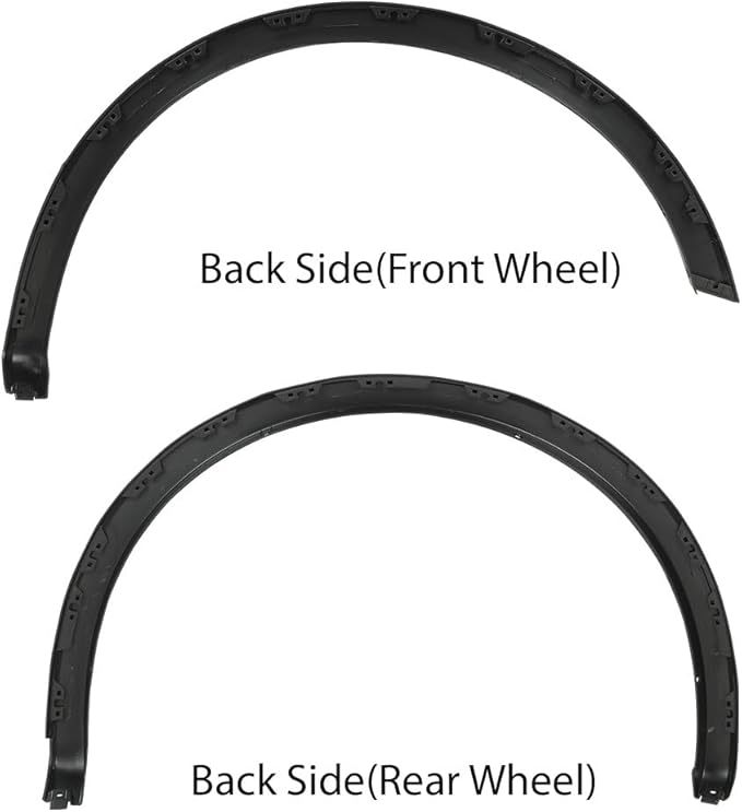 CHEDA Fender Flares Black Textured Factory Style Compatible with Ford F150 2015-2017 Styleside