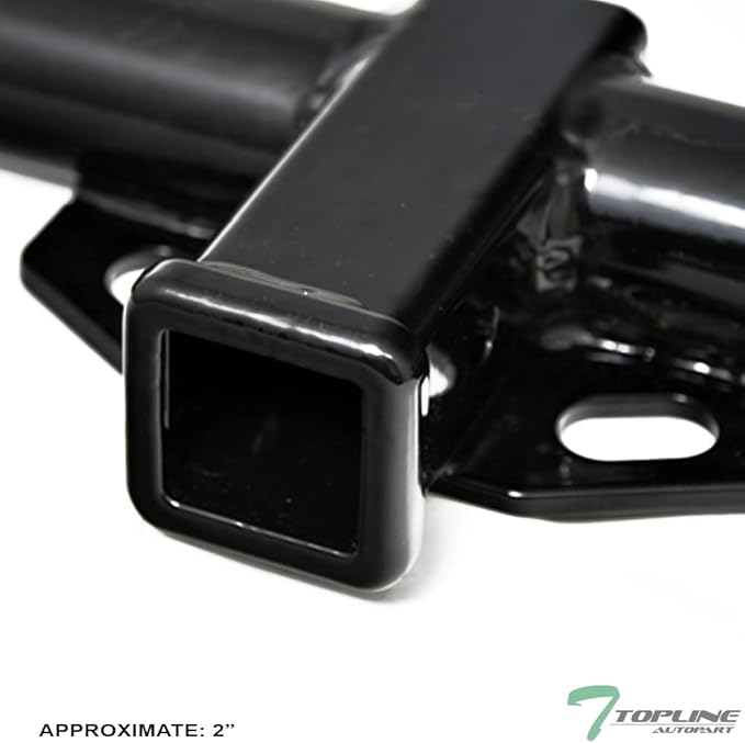 Class 3 III Black 2" Receiver Tube Rear Bumper Trailer Tow Hitch Towing Mount Compatible with 99-17 Honda Odyssey