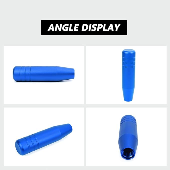 muge racing 5inch Aluminum Alloy Shift Knob, Heavy Duty Car Gear Lever Stick Shifter Handle fit Most Automatic Manual Vehicle Blue