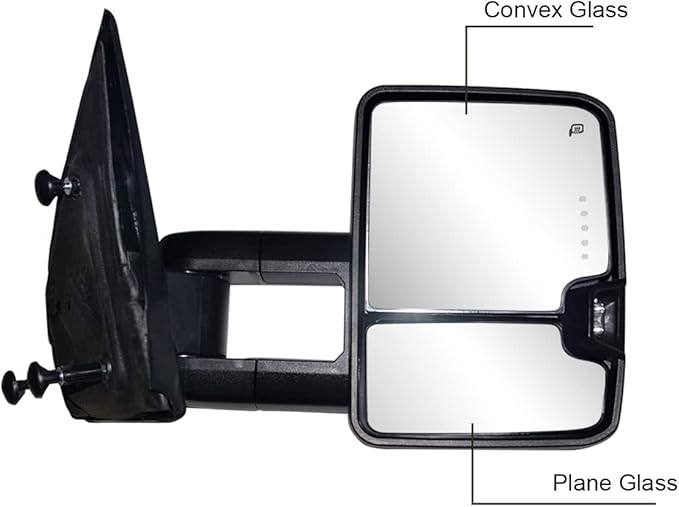 AERDM Towing Mirrors Compatible with Ford F150 2004 2005 2006 2007 2008 2009 2010 2011 2012 2013 14 Side Mirrors Power Heated Glass with Turn Signal and Puddle Light Tow Mirrors Pair set Pickup