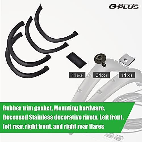 G-PLUS Fender Flares Wheel Cover trim Guards 4Pcs Compatible with 2010-2017 Dodge Ram 2500/3500 Factory Style(Do Not Fit Dually&Chassis Cab Models)