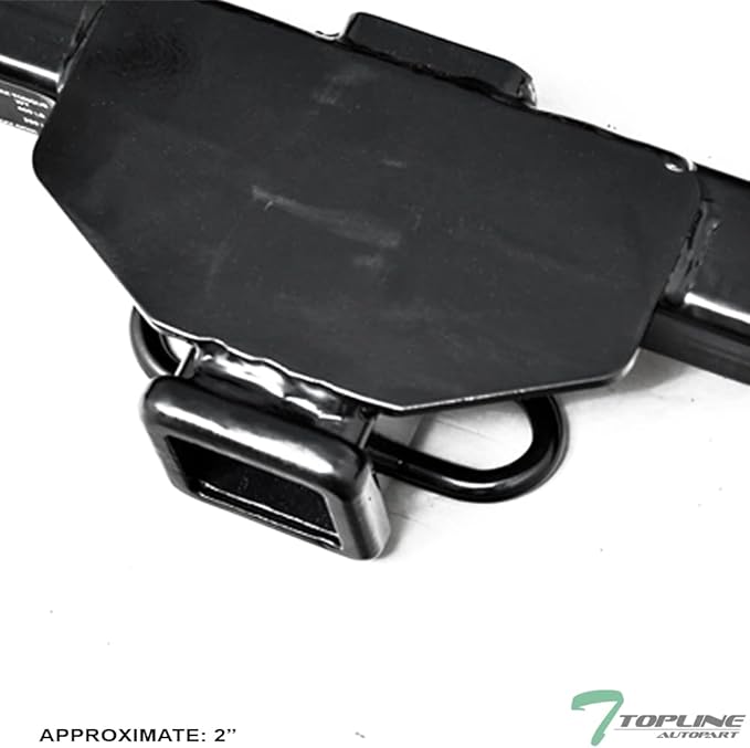 Class 3 III Black 2" Receiver Tube Rear Bumper Trailer Tow Hitch Towing Mount Compatible with 04-07 Dodge Caravan/Grand Caravan/Chrysler Town & Country with Stow-n-Go