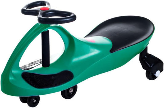 Wiggle Car Ride On Toy - No Batteries, Gears or Pedals - Twist, Swivel, Go - Outdoor Ride Ons for Kids 3 Years and Up by Lil' Rider (Green)