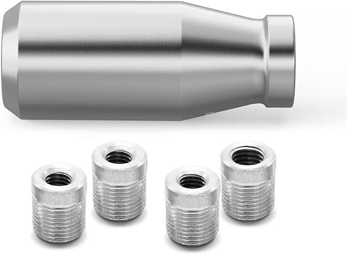 (Silver) 6 Speed Weighted Manual Universal Automatic Gear Shifter Shift Knobs Compatible with Manual Cars Most Automatic Cars