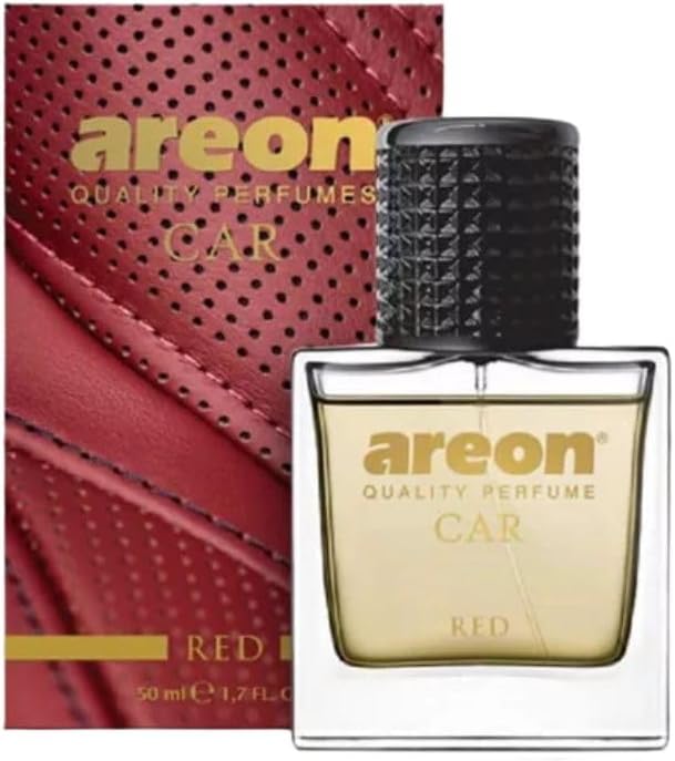 AREON MCP03 Car Perfume 1.7 Fl Oz. (50ml) Glass Bottle Car Air Freshener Spray, RED Scent