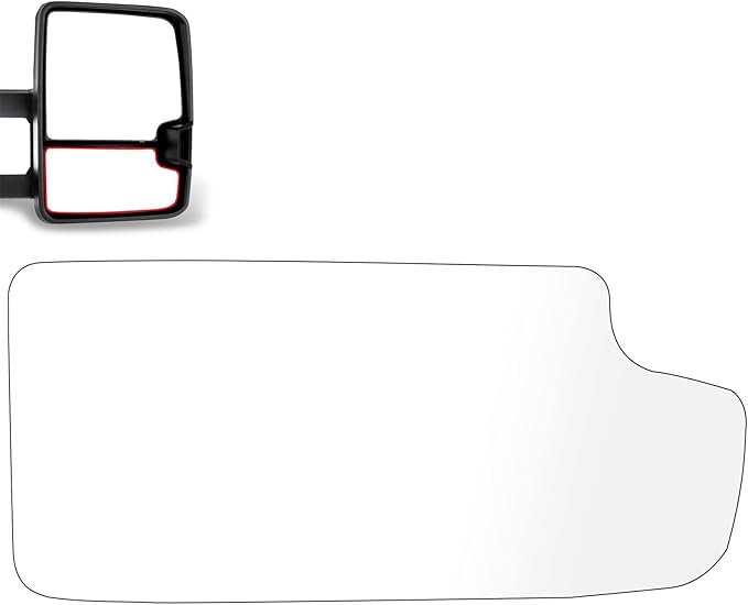 ECCPP Towing Mirror Glass For 1988-1998 For Chevy/For GMC C1500/K1500 1988-2000 For Chevy/For GMC C2500/K2500/K3500 1988-2001 For Chevy C3500 Right Side Lower Convex Glass Tow Mirror Glass