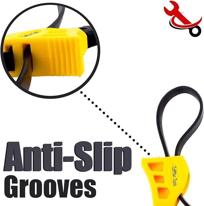 Oil Filter Wrench Adjustable Set - 2pcs, Plumbing Wrench for Tight Spaces Use as Jar Opener, Pipe Wrench, Rubber Strap Wrenches Used by Mechanics, Plumber Tools