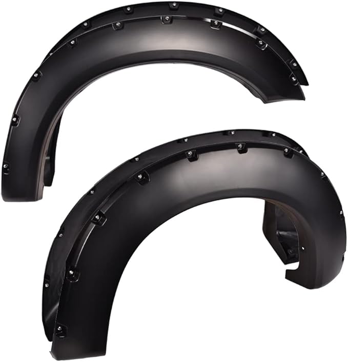 CHEDA Smooth Pocket Style Fender Flares, Compatible with 2011-2016 Ford F-250 F-350 Super Duty FO1240284 FO1241284