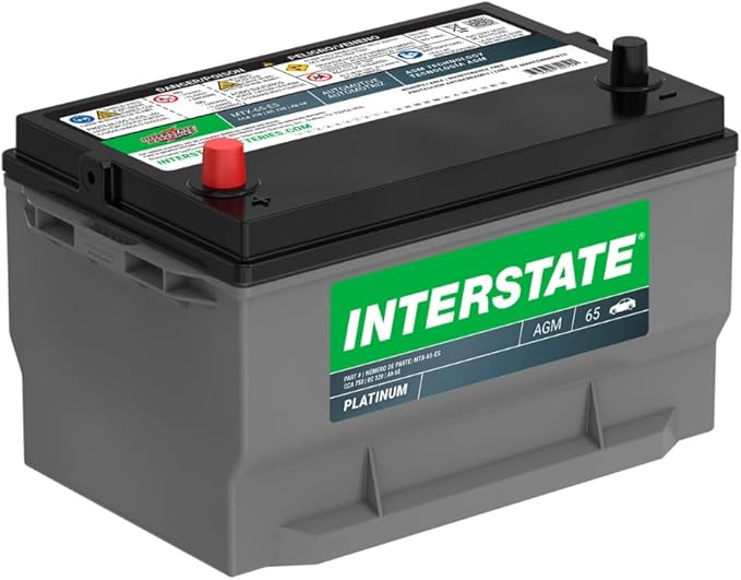 Interstate Batteries Automotive Battery 12V 68Ah (Group Size 65) 750CCA SLI AGM Auto Battery Replacement for Cars, SUVs, Sedans, Trucks (MTX-65)