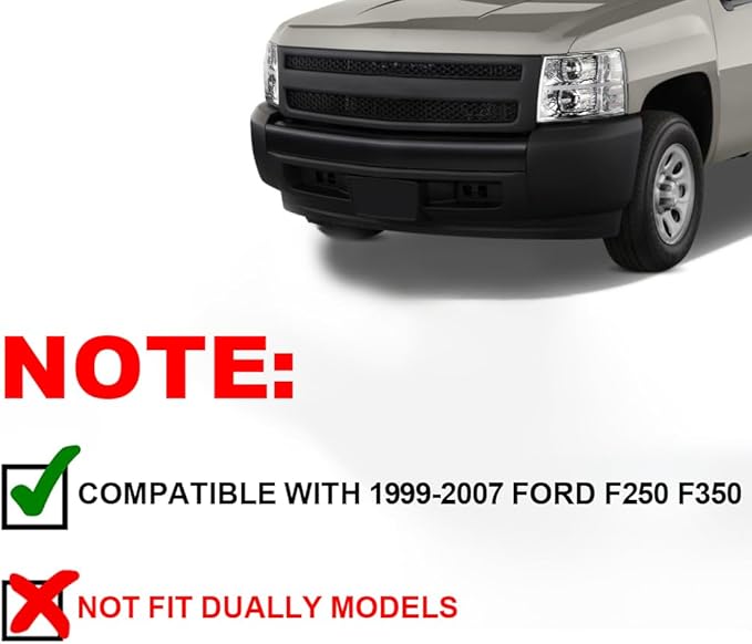 CHEDA Wheel Fender Flares Compatible For Ford F250 F350 Super Duty 1999-2007 Factory Style Wheel Cover Protector Textured Black 4Pcs Set