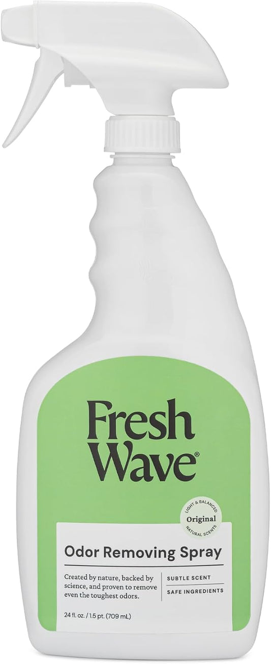Fresh Wave Original Scent Odor Eliminator Spray & Air Freshener, 24 fl. oz. | Odor Absorber for Home, Furniture, Fabrics & Trash | Safer Odor Relief